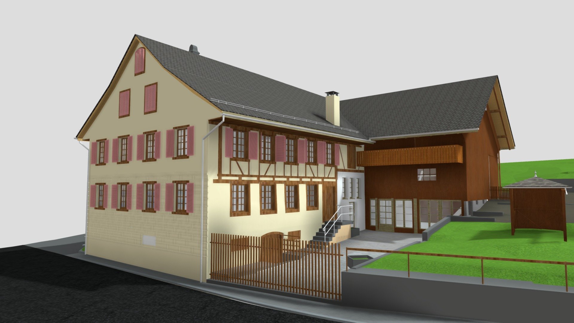 Wildberg ZH, Umbau Wohnhaus und Scheune — Sketchfab embed 3D viewer