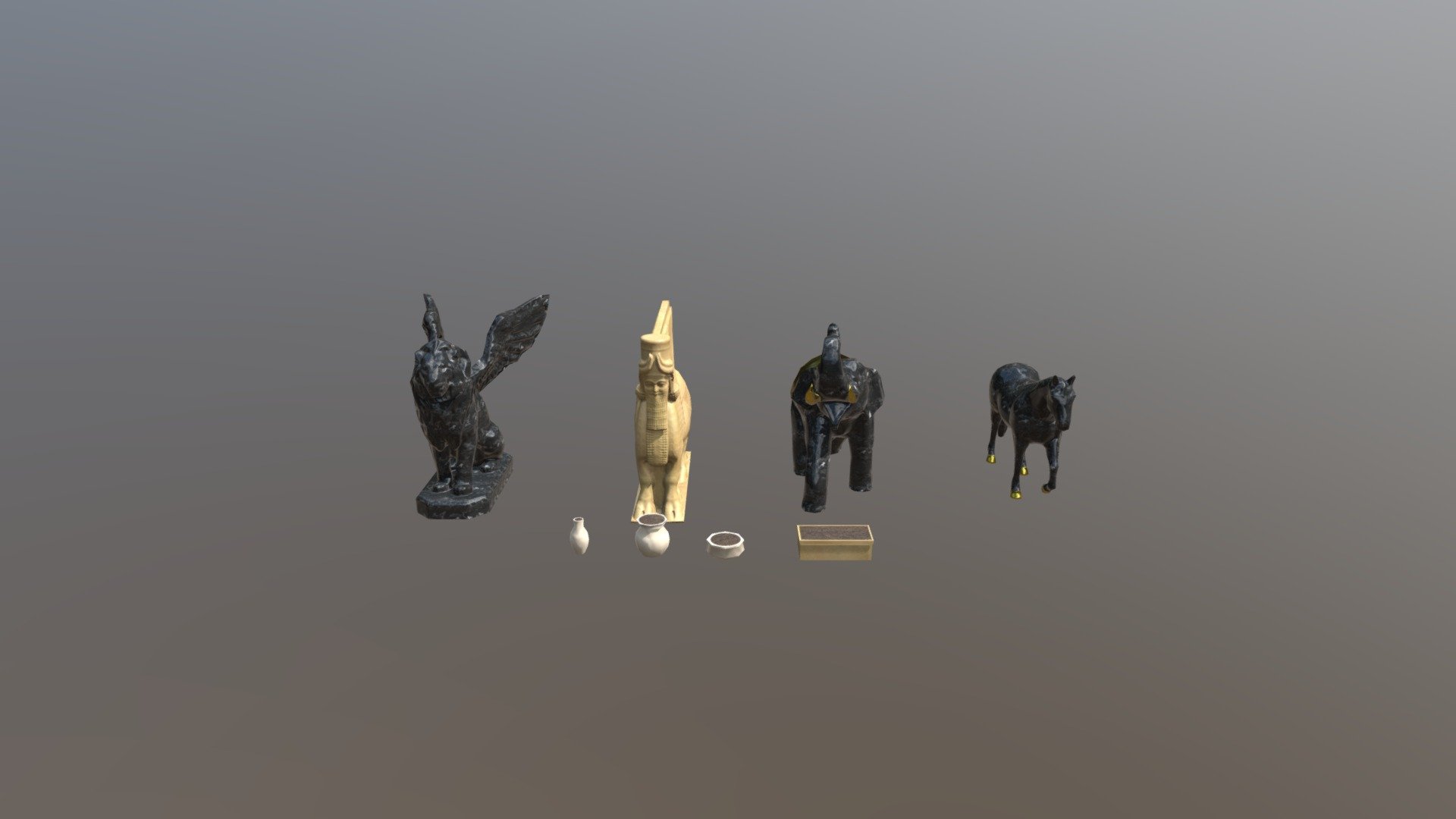Statues and props - 3D model by funreality [d18b853] - Sketchfab