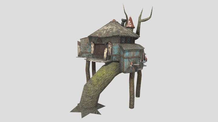Abandoned Treehouse 3D Model