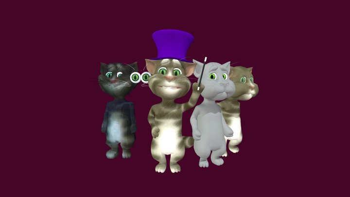 CAT CARTOON.ZIP Model Pack (DOWNLOAD IN DESC) 3D Model