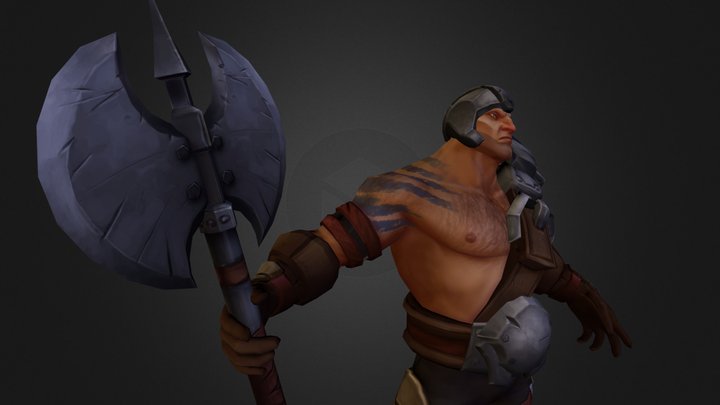 Overpower Warrior 3D Model