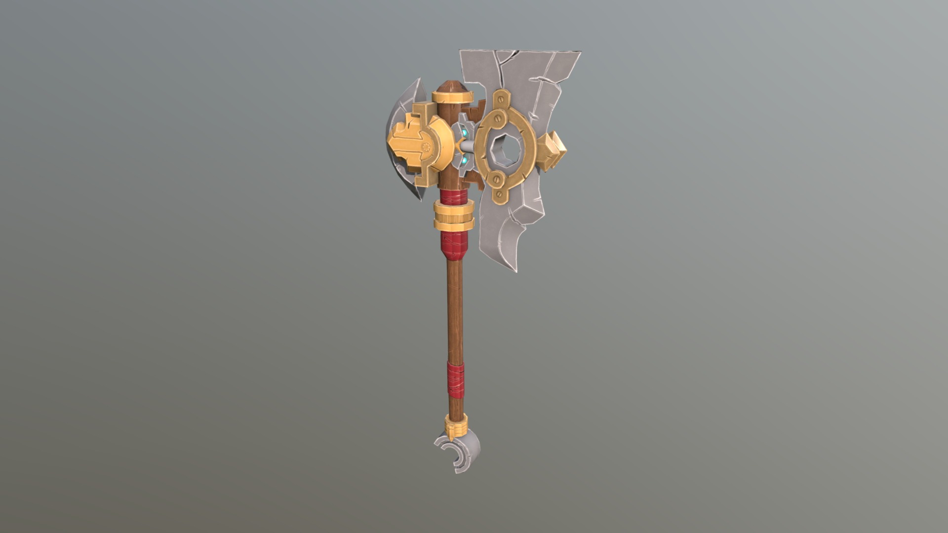 3D model Stylized axe - This is a 3D model of the Stylized axe. The 3D model is about map.