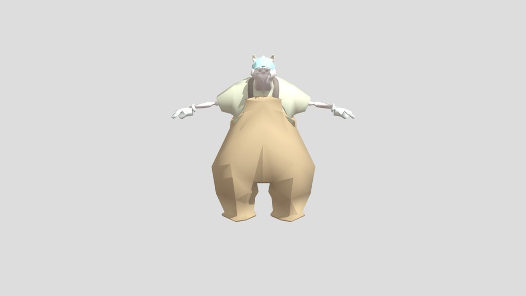 Very low poly Uncle samsonite model