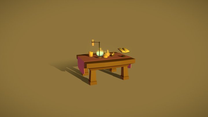 Witch Craft Table 3D Model