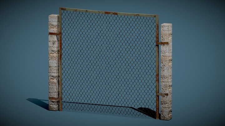 Old Metal Fence [4K PBR&Low-Poly] 3D Model