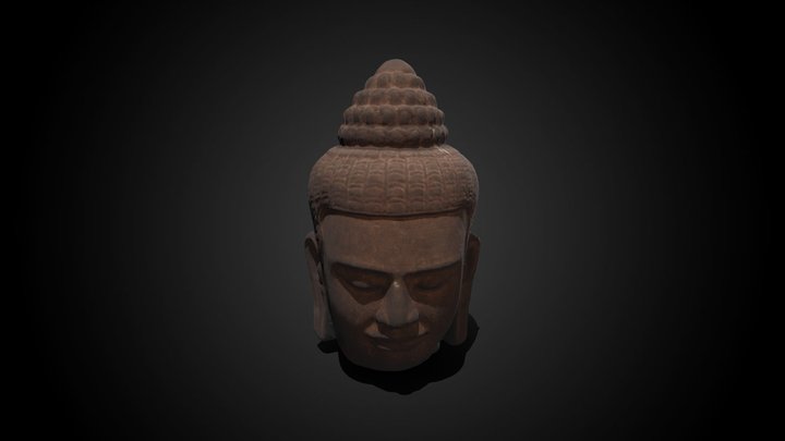 Head of the Buddha, 12th - 13th C CE – Gratis 3D-model STL
