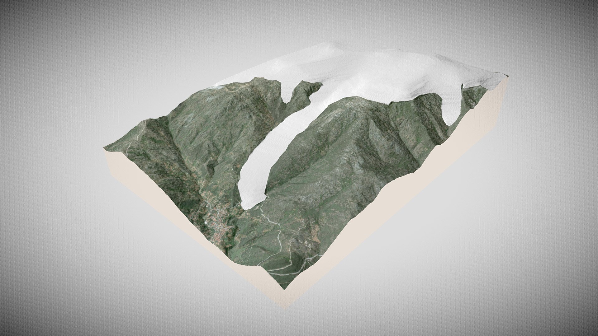 Glaciar de Loriga no Máximo da Última Glaciação - 3D model by Gonçalo ...