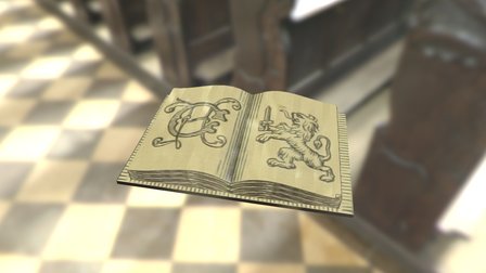 Old Low Poly Book with Texture 3D Model