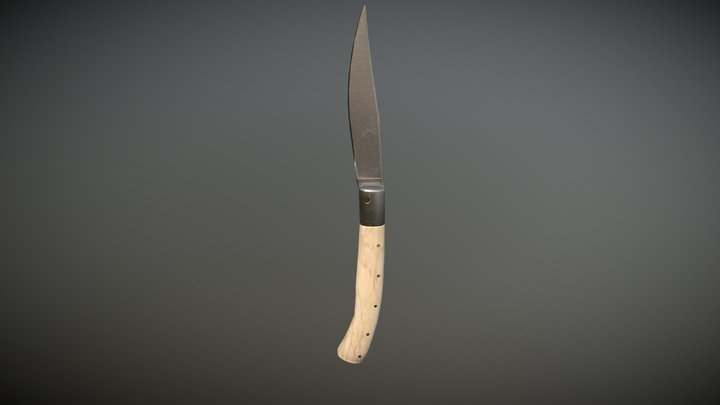 Italian Leather Knife 3D Model
