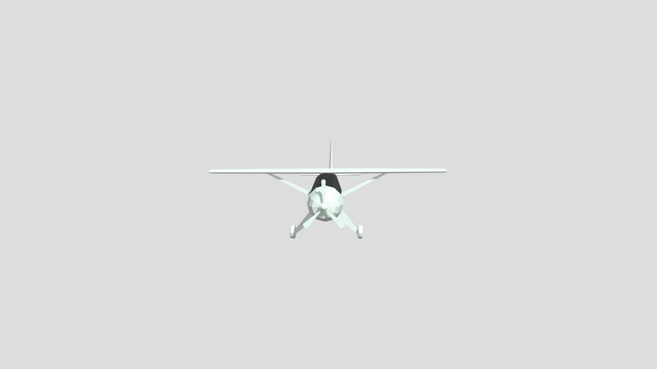 Untextured Small Plane 3D Model