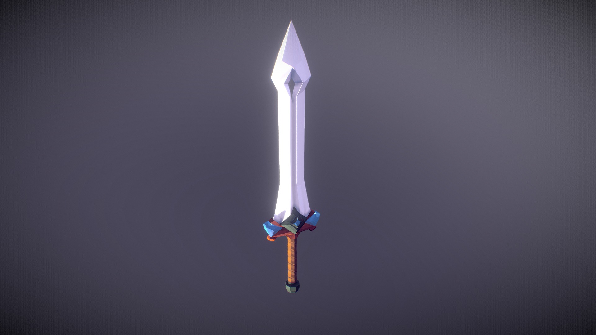 Low Poly Two-Handed Sword Asset