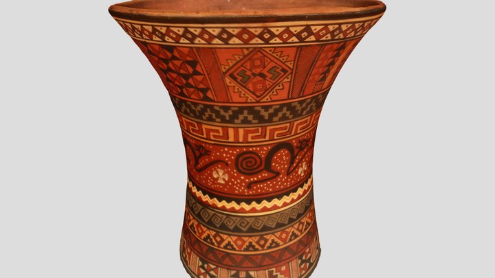 Kero (Quero), Vaso Ceremonial Incaico 3D Model