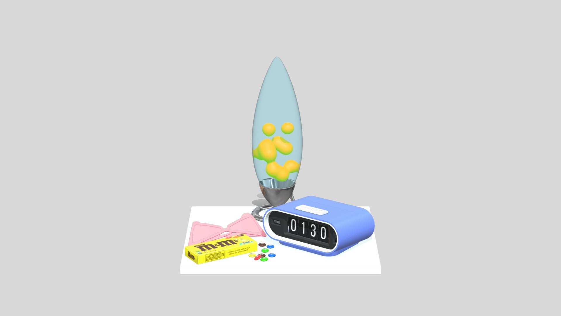 Flip Alarm Clock — Sketchfab embed 3D viewer