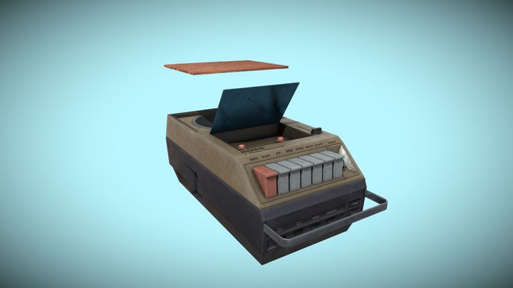 Vintage Cassette Player 3D Model