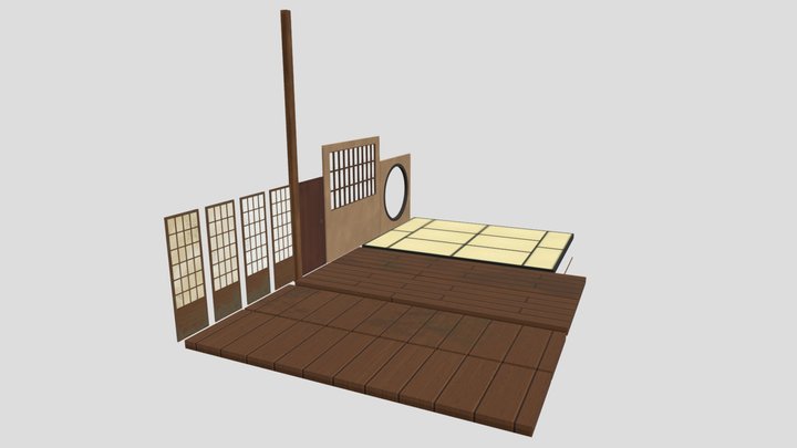 Assets for the student game Akiya 3D Model