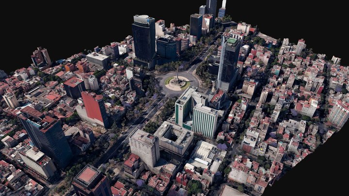 Paseo de la Reforma, CDMX 3D Model