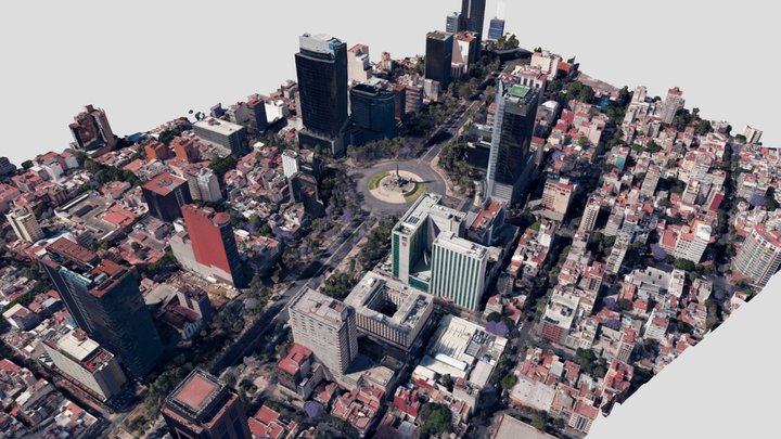 Paseo de la Reforma, CDMX 3D Model