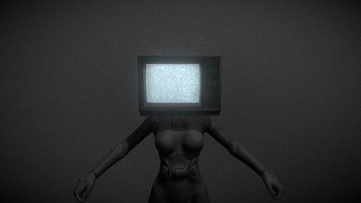 Hot Tv Woman 3D Model