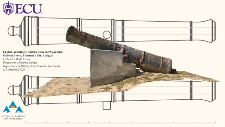 English Armstrong Cannon (9-pound) 3D Model
