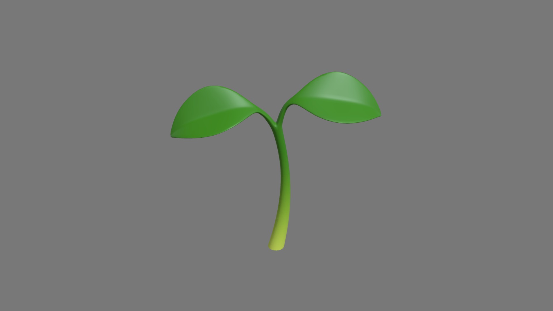 3D model Plant Sprout - This is a 3D model of the Plant Sprout. The 3D model is about logo, company name.
