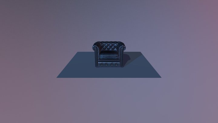 Chesterfield Club Chair texturing_Practice 3D Model