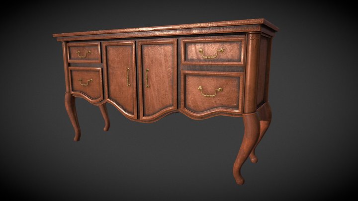 Victorian Desk 3D Model