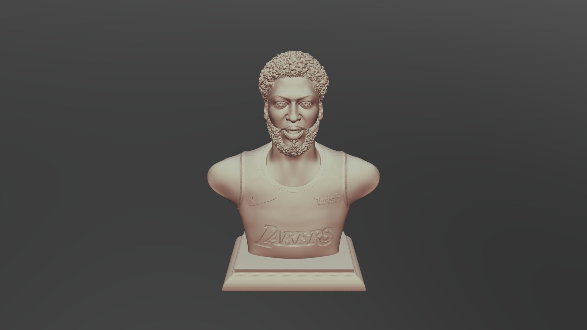 3D model Anthony Davis sculpture model Ready to 3D Print - This is a 3D model of the Anthony Davis sculpture model Ready to 3D Print. The 3D model is about a statue of a person.