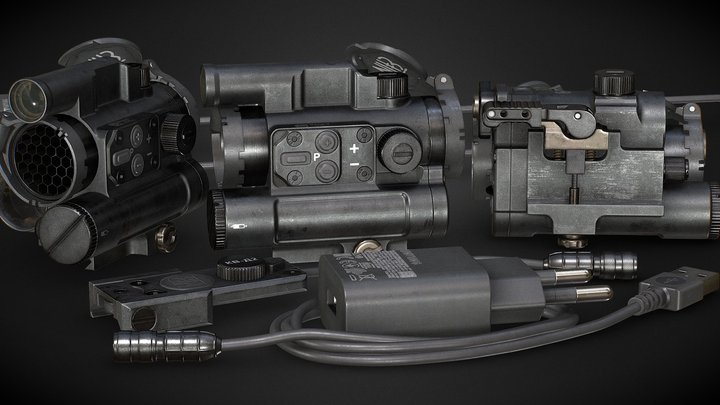 ZENITCO VZOR-4 red dot sight 3D Model