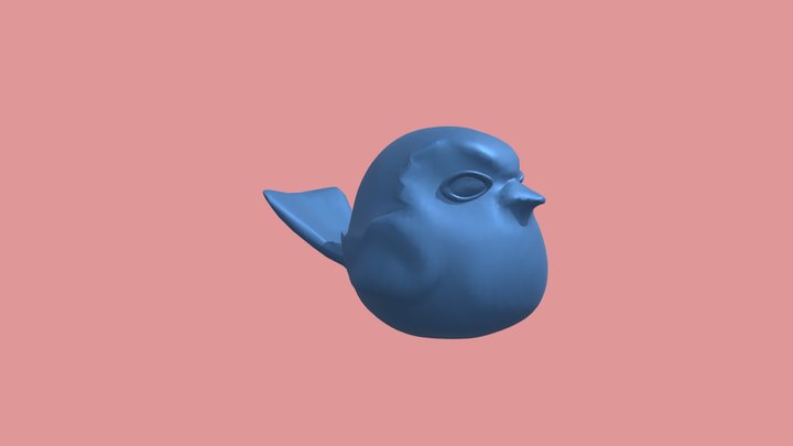 Fat Bird Statue 3D Model