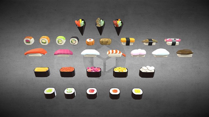 Sushi Pack 3D Model