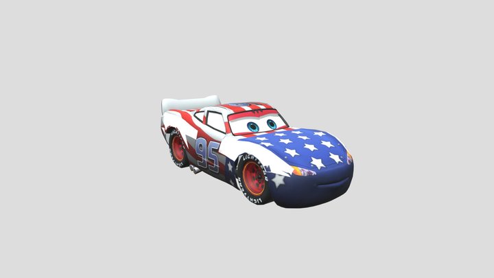 American Lightning McQueen 3D Model