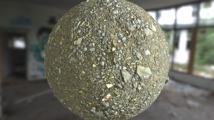 Photogrammetry soil with debris 3D Model