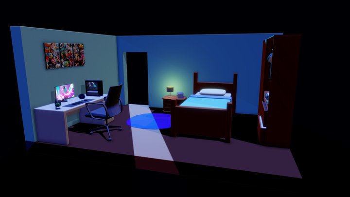 Isometric Room WIP 3D Model