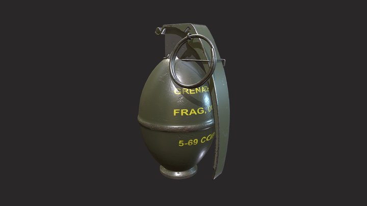 M61 hand grenade 3D Model