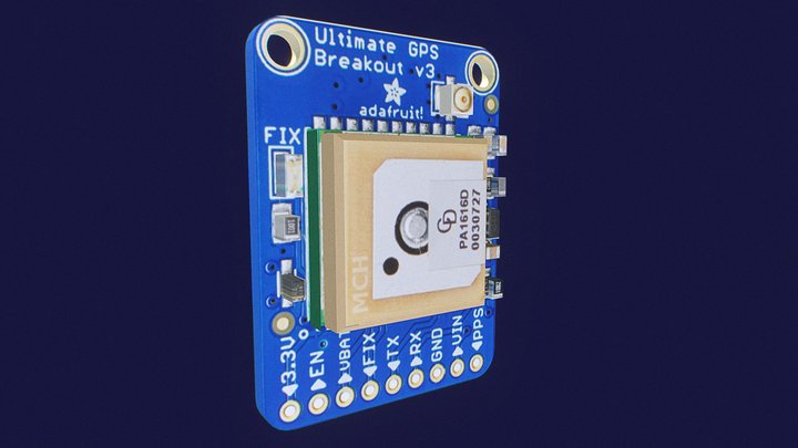 Ultimate GPS Breakout V3 from Adafruit 3D Model