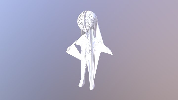Stickman Glitched 3D Model