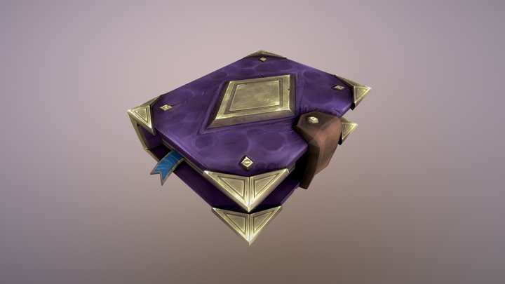 Low Poly Magic Book 1 3D Model