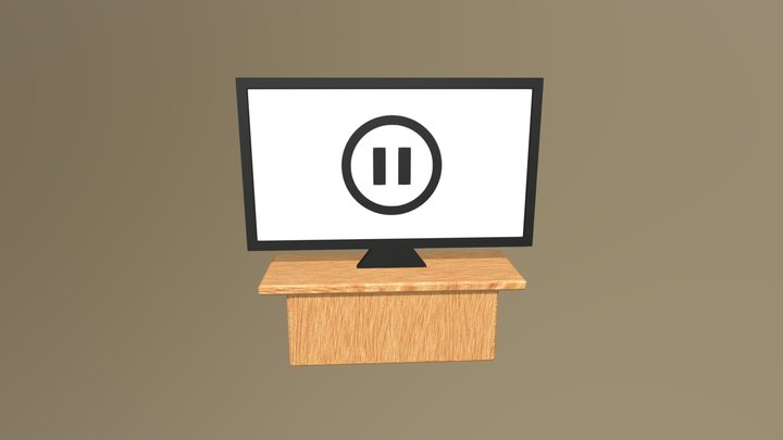 TV And Table 3D Model