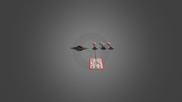 Naruto Throwing Weapons 3D Model