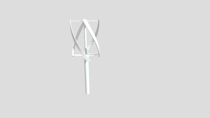 Small VAWT (Vertical Axis Wind Turbine) 3D Model