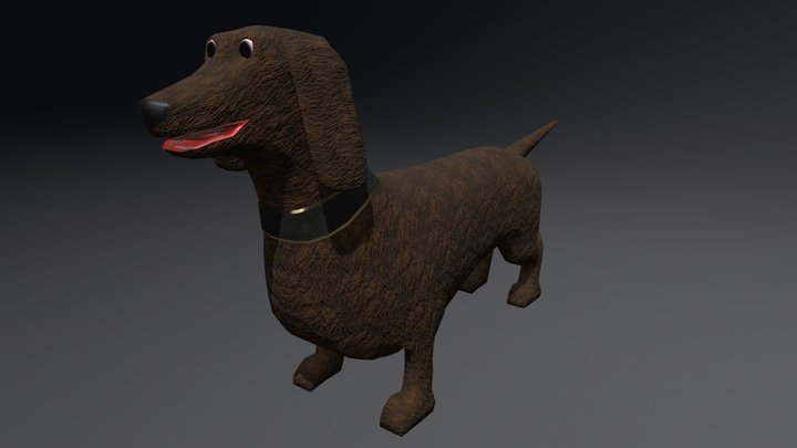 Dog cartoon 3D Model