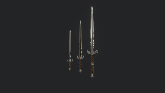 Swords group "Toothed swords" 3D Model