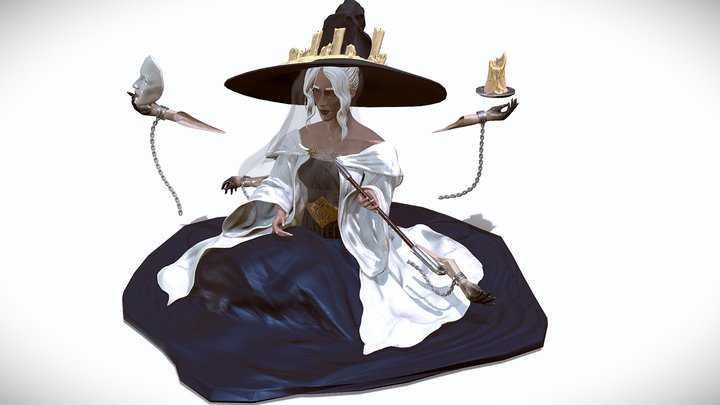 DAE, Character Creation: Witch of Flame 3D Model