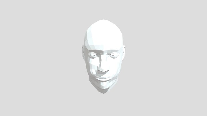 Low Poly Selfportrait 3D Model