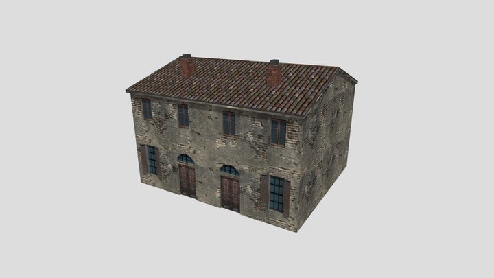 Italian abandoned country cottage 3D Model