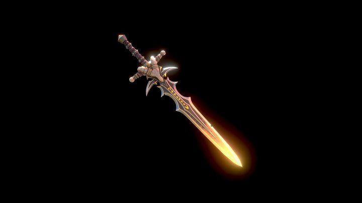 Fire Sword - LowPoly Model 3D Model