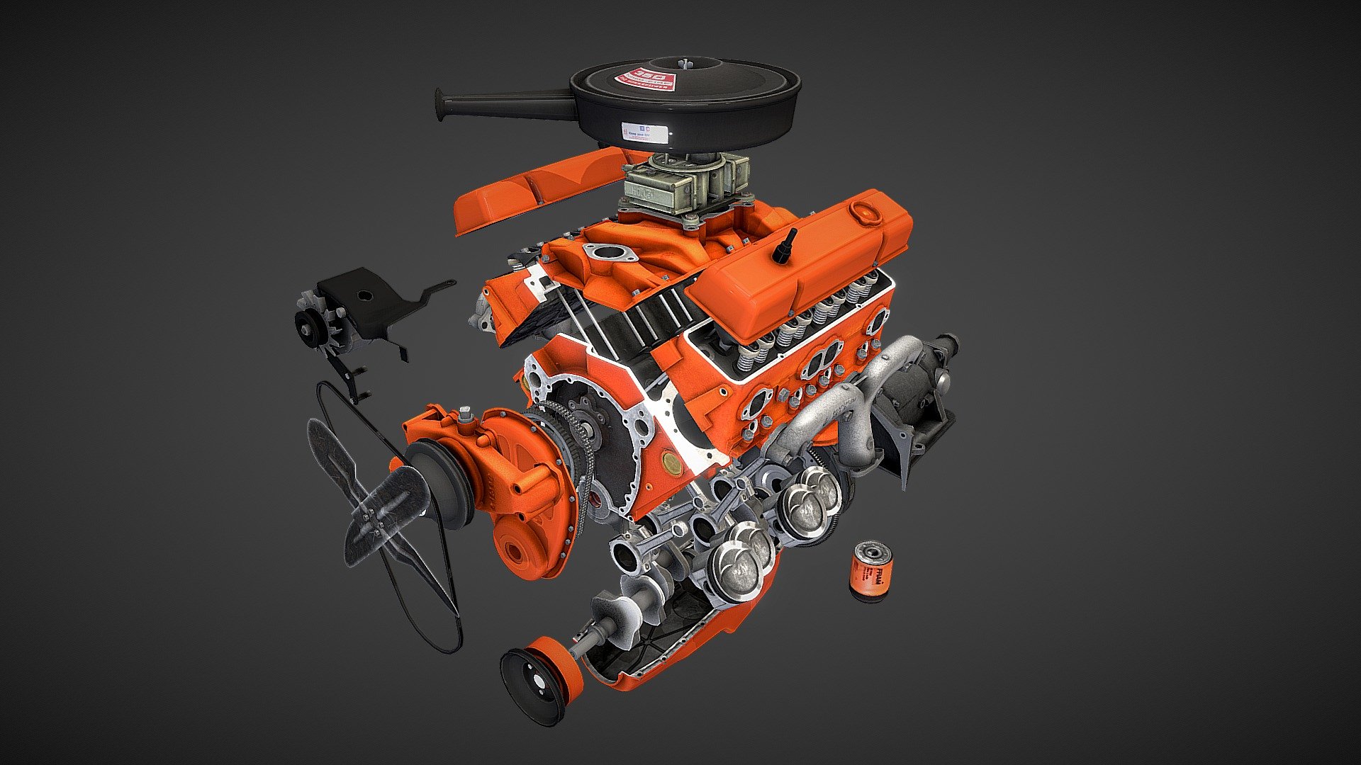 Disassembled V8 Small Block engine - Buy Royalty Free 3D model by Veaceslav  Condraciuc (@FLED) [d1b0416]