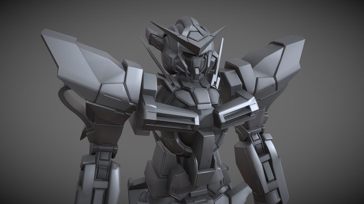 Gundam Exia (Untextured) 3D Model