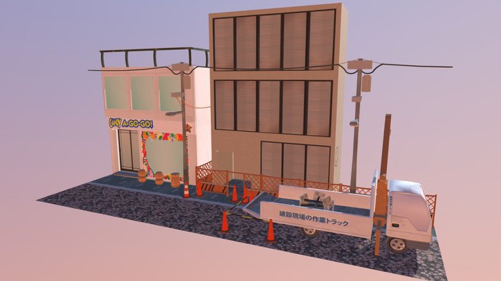 Shibuya Street Diorama 3D Model
