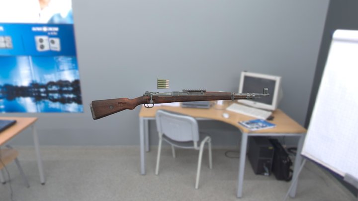 WWII Kar98K German Sniper Rifle 3D Model